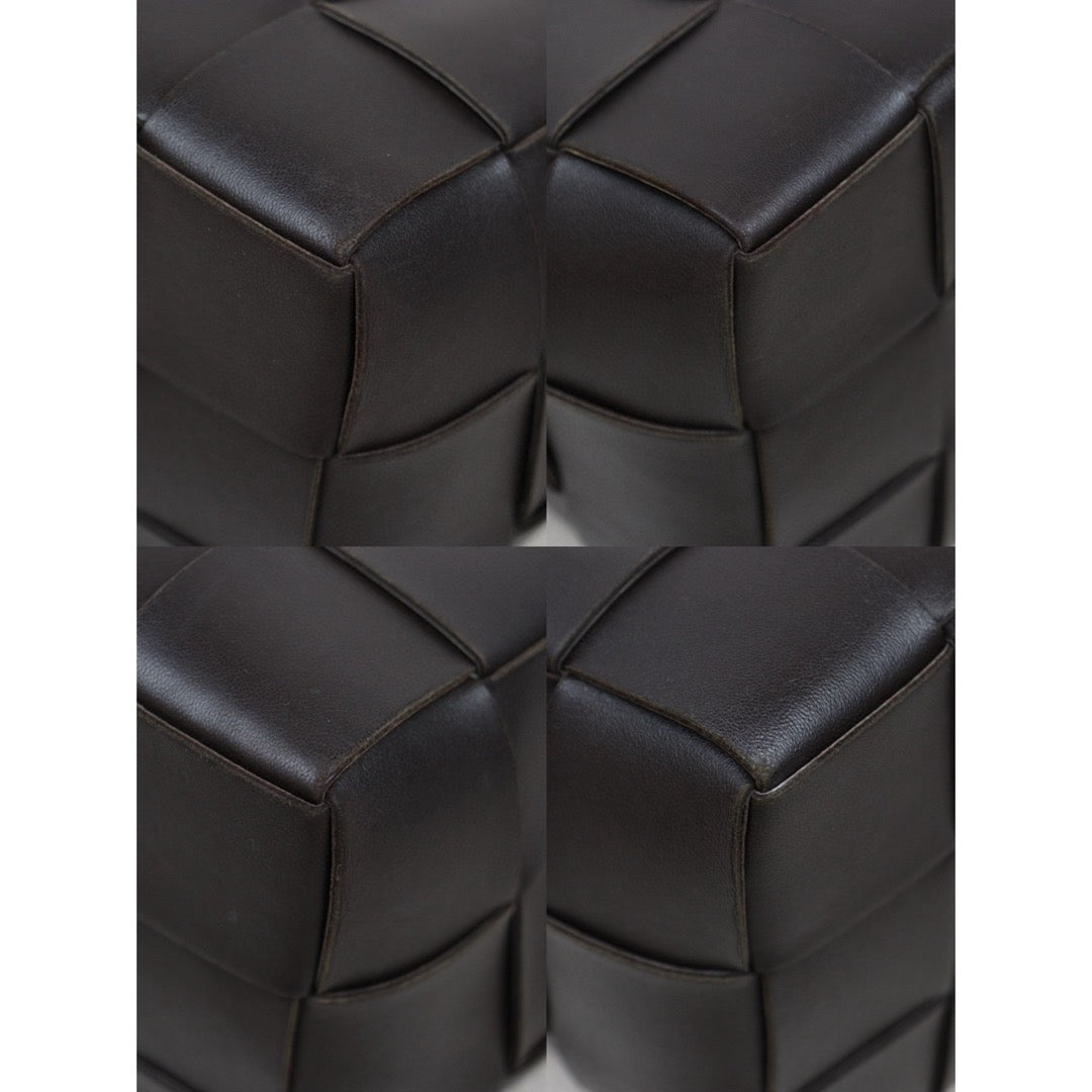 Good ( Rank AB)｜ Bottega Veneta Lamb Skin Weave Bucket Shoulder Bag Brown｜P25041410