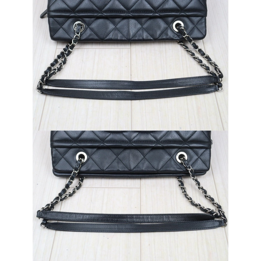 Very Good ( Rank A)｜ CHANEL Matrasse Chain Tote Bag Caviar Skin Black  Made In 2012-2013 Year｜S25071001