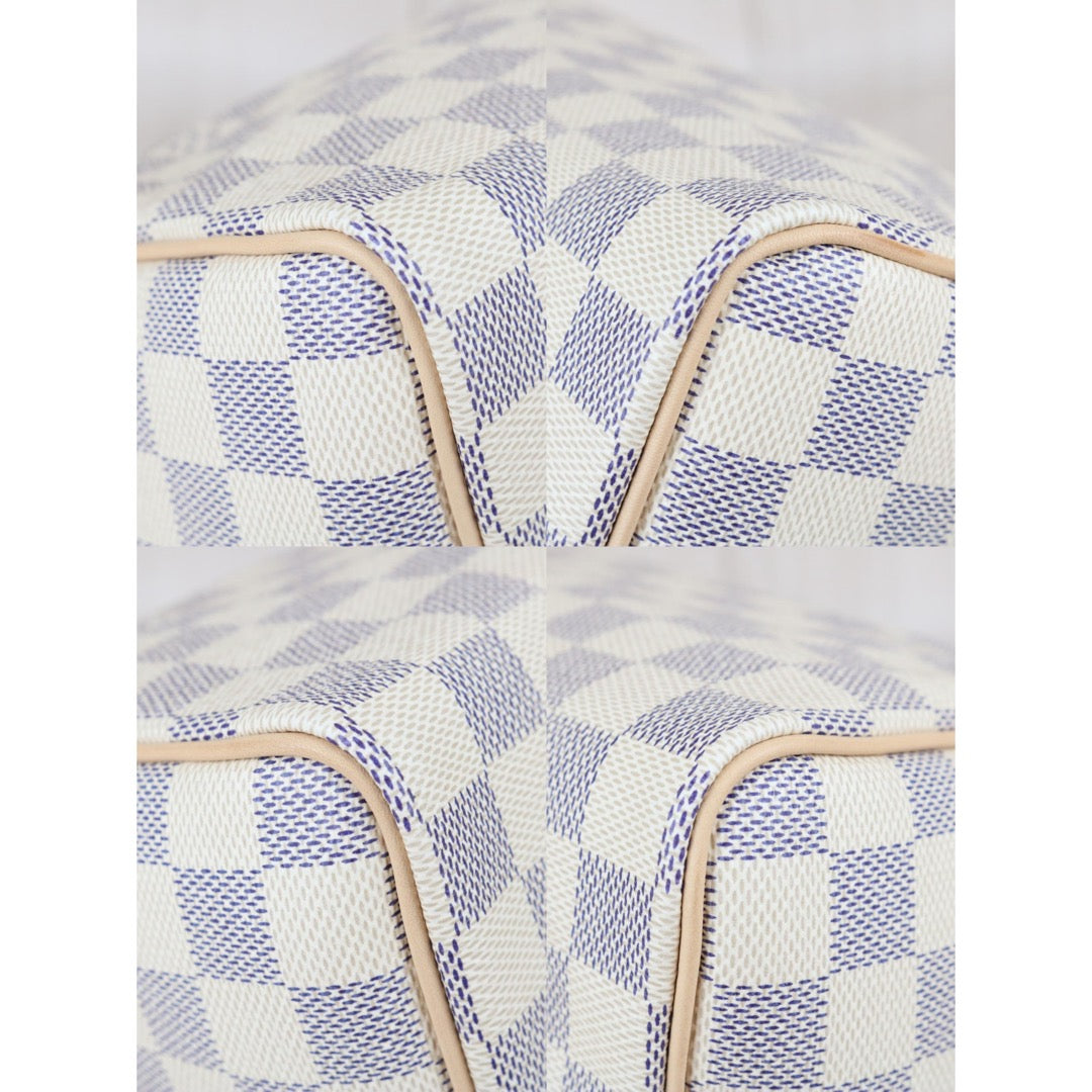Include Entrupy Certificate of Authenticity｜Excellent（Rank SA） ｜ Louis Vuitton Damier Azur Speedy 25 Hand Bag With Shoulder Strap IC Chips Model｜X26100706