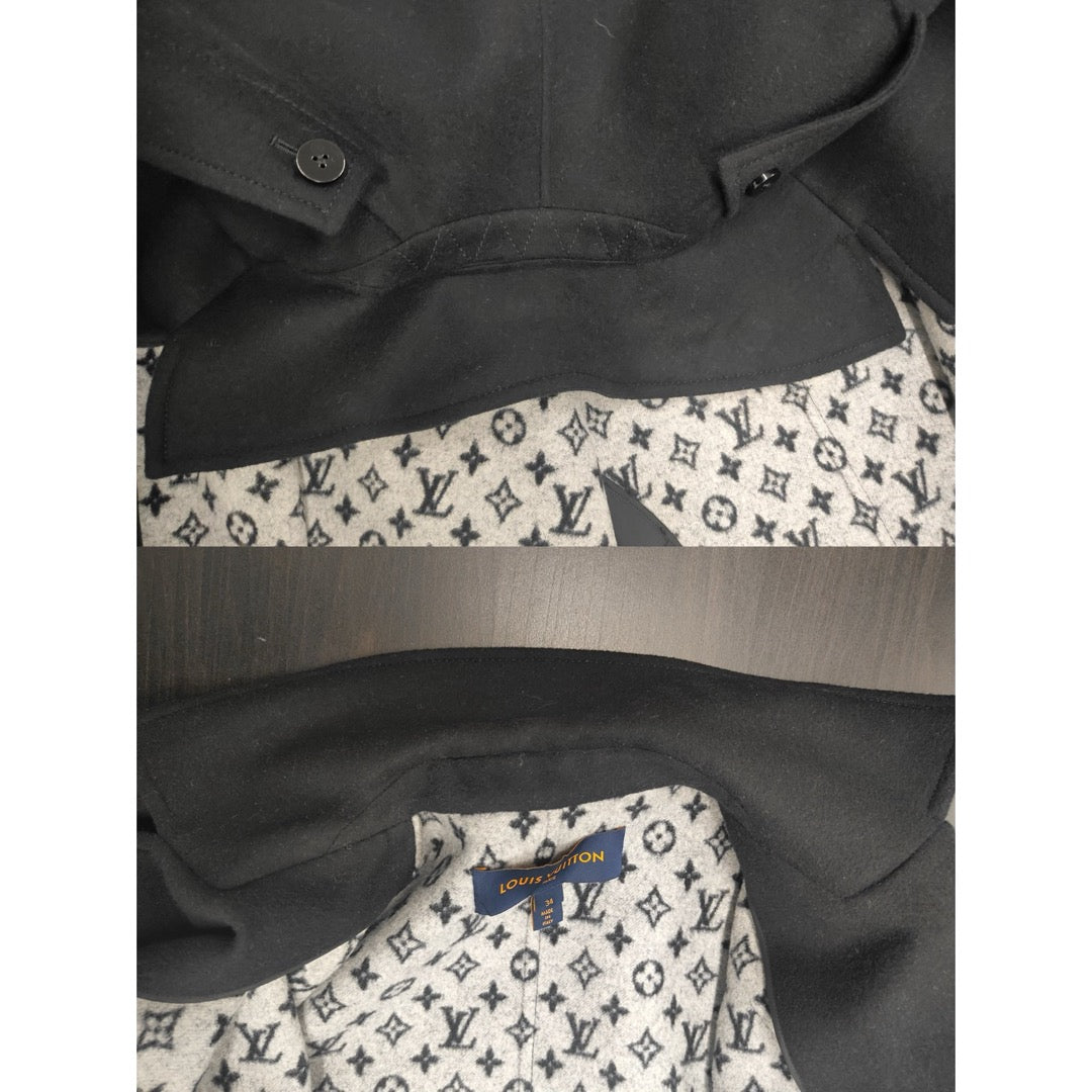 Very Good ( Rank A) ｜ LV Wool Black Coat 34 Size ｜W25102104