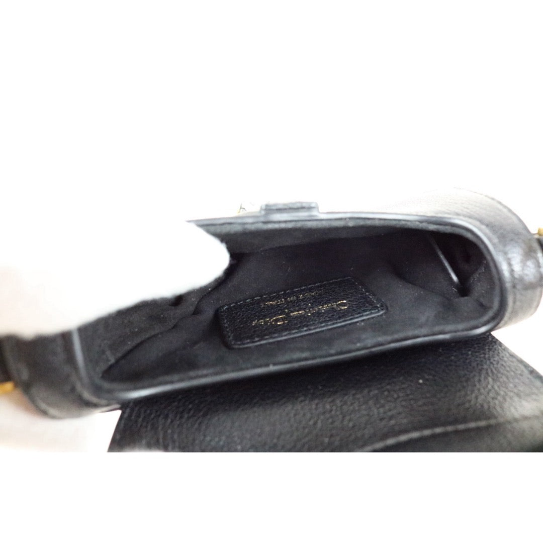 Very Good ( Rank A)｜Dior Trotter Saddle Calf Leather Mini Mini HandBag  Black ｜S25103007