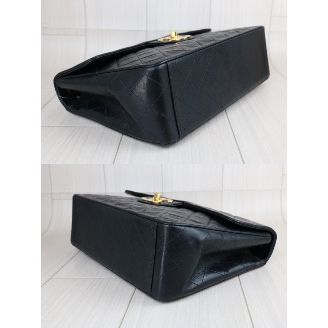 Include Entrupy Certificate of Authenticity｜Very Good ( Rank A)｜CHANEL  Matrasse Chain  Lambskin Single Flap Black Shoulder Bag Made In 1994～1996Year｜S26090749