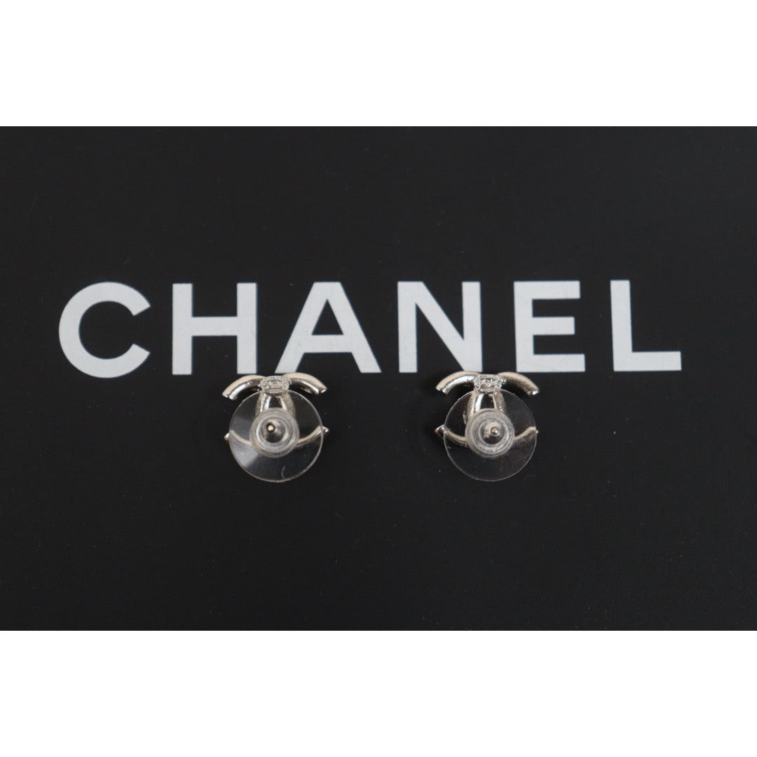Include Authentic Detective Certificate of Authenticity｜Very Good ( Rank A) ｜CHANEL  COCO Mark Rhinestone Earrings ｜26070701
