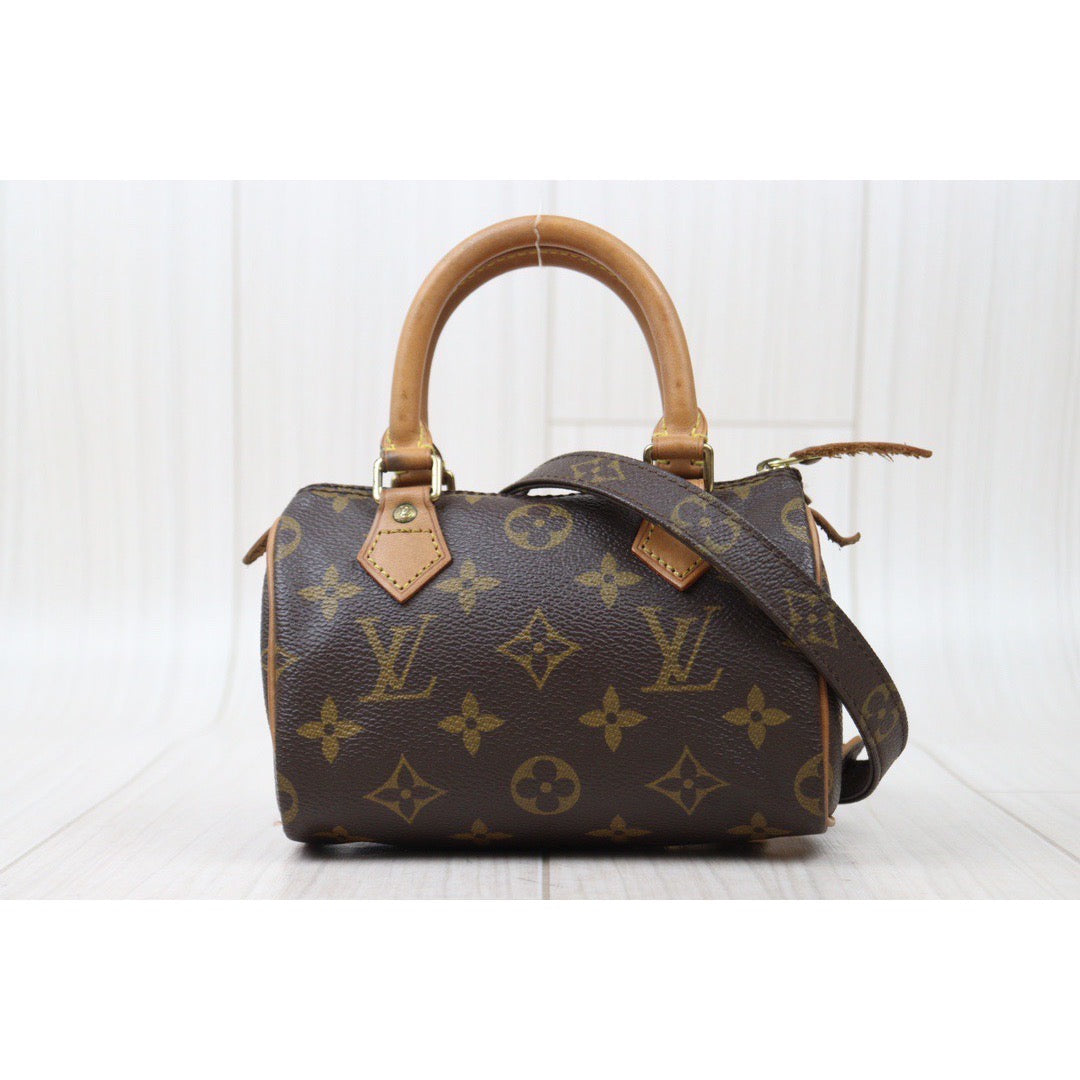 Rank AB ｜ LV Monogram Mini Speedy Handbag Wirh Shoulderstrap｜24061320