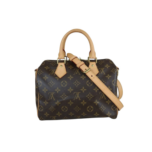 Include Entrupy Certificate of Authenticity｜Good ( Rank AB) ｜ Louis Vuitton Monogram Speedy 25 Hand Bag With Shoulder Strap｜S26070602