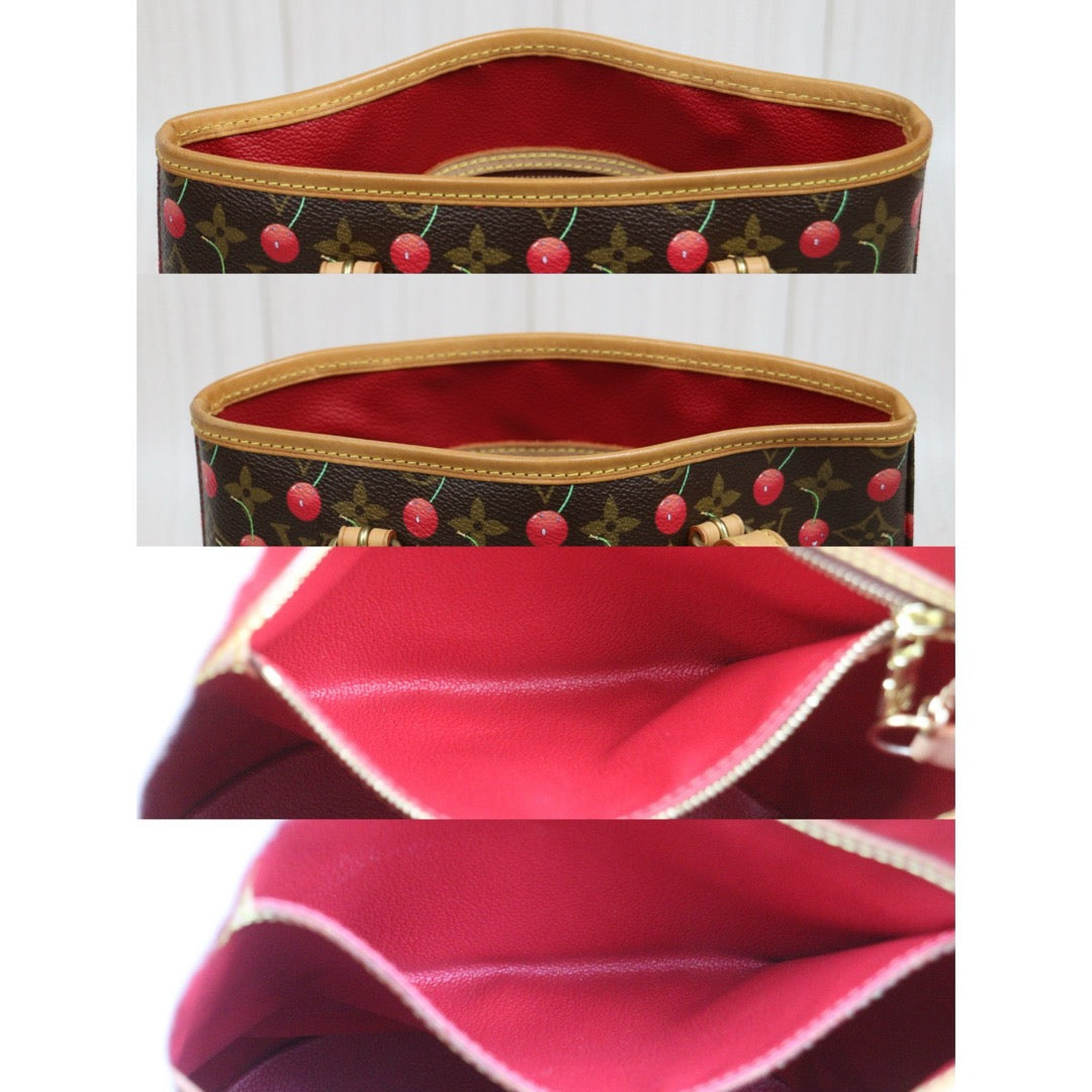 Good ( Rank AB)｜ LV Takashi Murakam Cherry Monogram Petit Bucket PM Tote Bag With Pouch｜S26030910