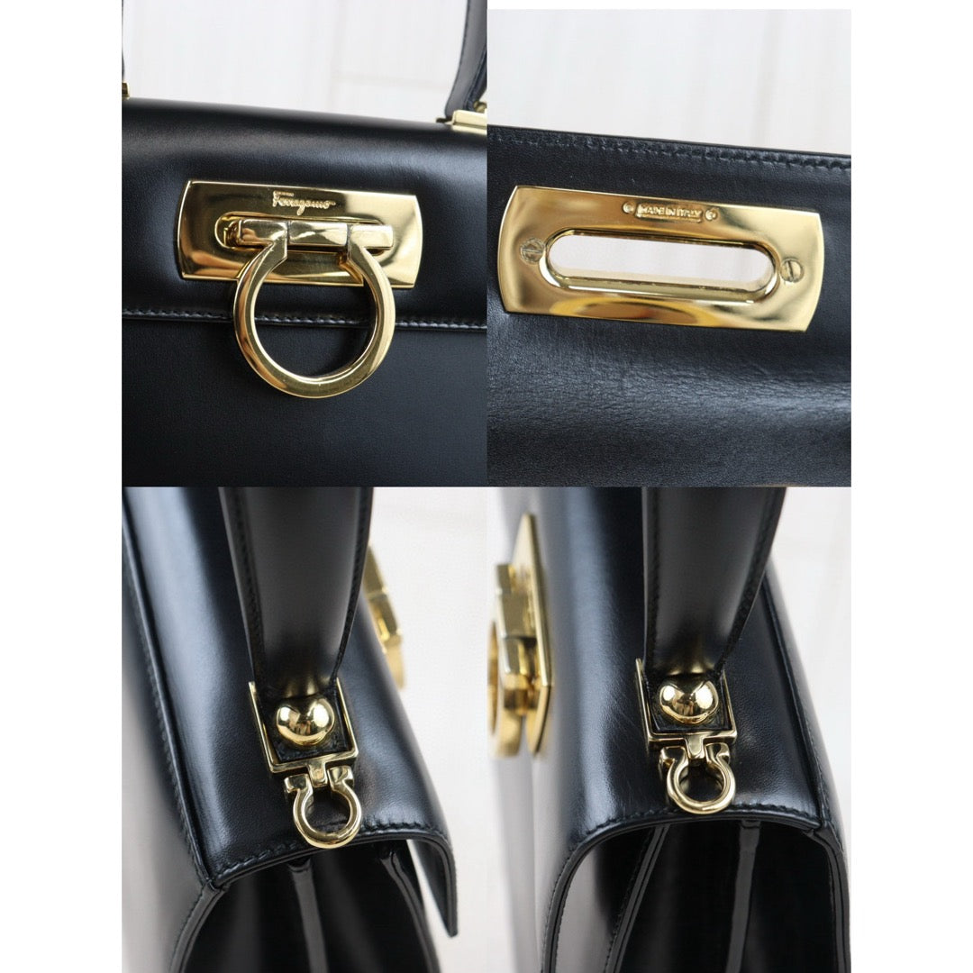 Rank A ｜Ferragamo Gancini 2WAY Handbag Shoulderbag｜24081912