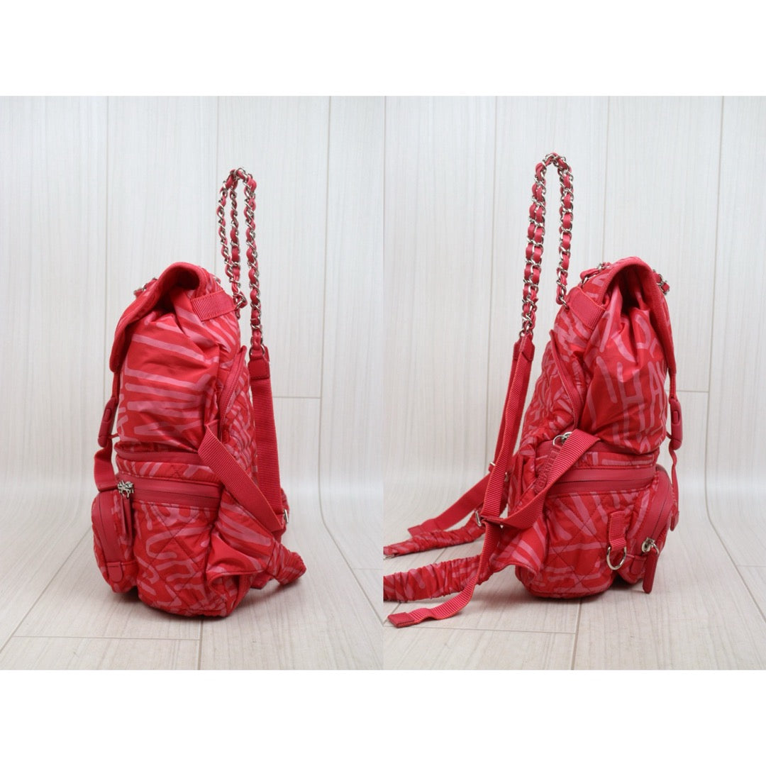 Include Entrupy Certificate of Authenticity｜Very Good ( Rank A)｜CHANEL Coco Neige Series Pink Nylon Backpack  IC Chips Model｜Y26040707