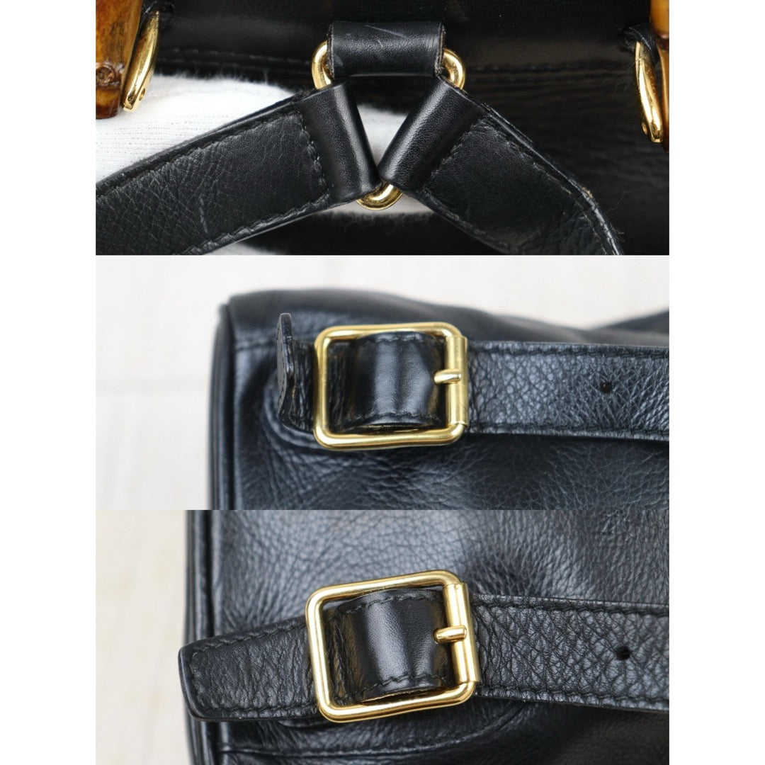 Very Good ( Rank A) ｜GUCCI Bamboo Leather Mini Backpack Back｜24091921