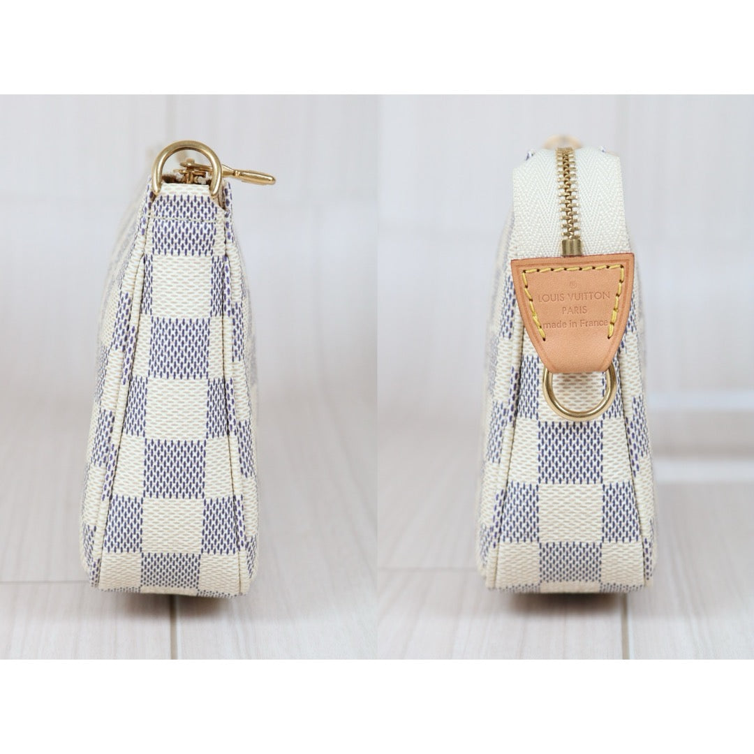 Excellent（Rank SA）｜ LV Damier Azur Pochette Accessoires White IC Chips Model｜S24091404