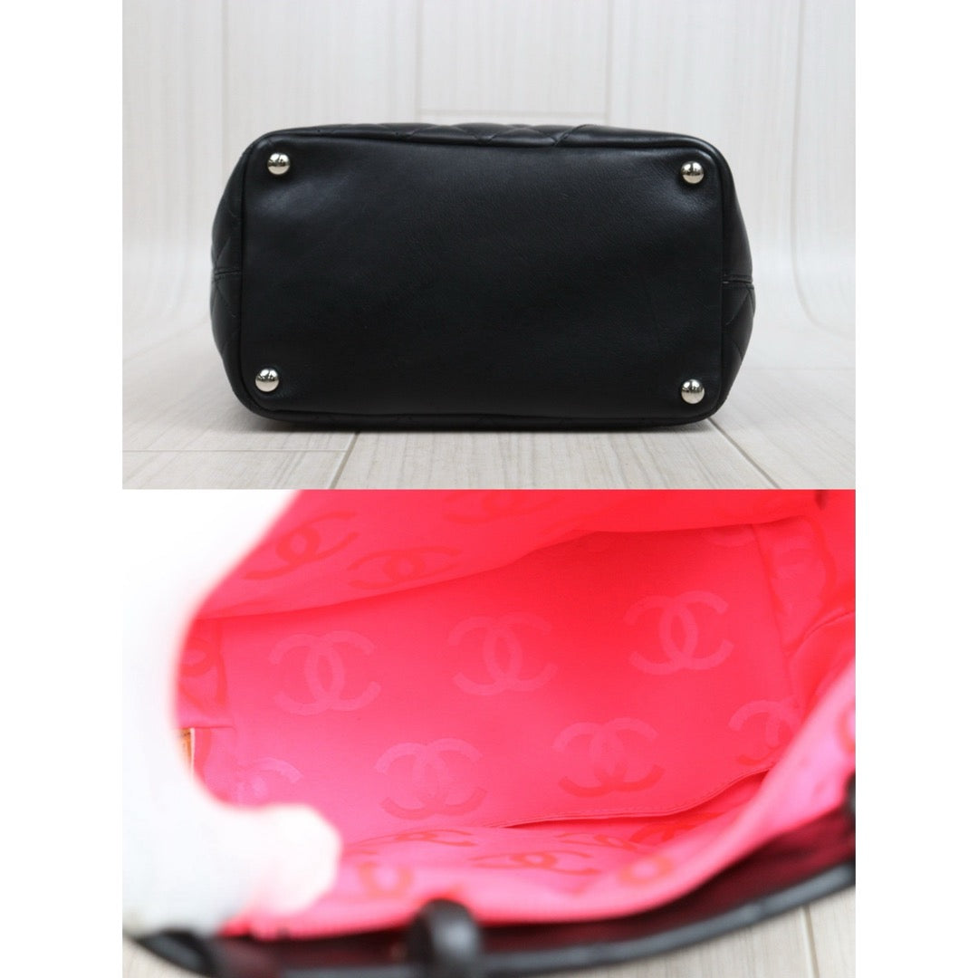 Include Entrupy Certificate of Authenticity｜Very Good ( Rank A)｜ CHANEL Cambon Line ToteBag Black Made In 2004-2005 Year｜26031901