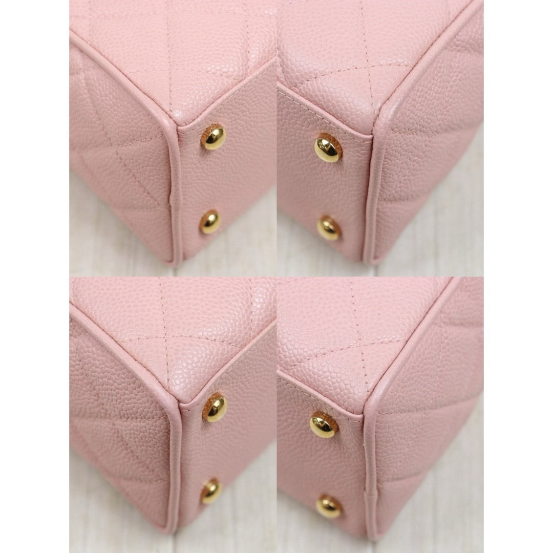 Include Entrupy Certificate of Authenticity｜Very Good ( Rank A)｜ CHANEL Caviar Skin  Calf Leather Bowling Hand Bag Pink Made In 2004～2005Year｜26052106