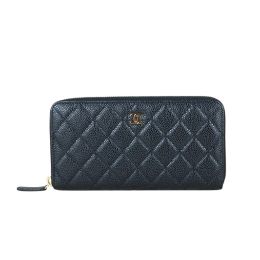 Excellent（Rank SA）｜CHANEL Caviar Skin Long Wallet Black Made In 2015 - 2016 Year｜X25081815