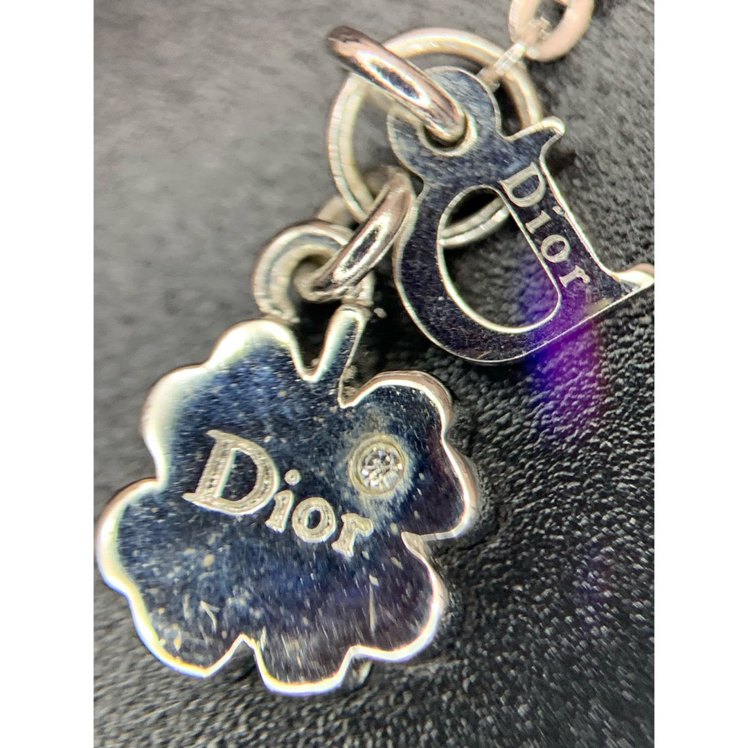 Very Good ( Rank A) ｜ Dior CD Heart Rhinestone Double Chain Long Necklace ｜V25121116