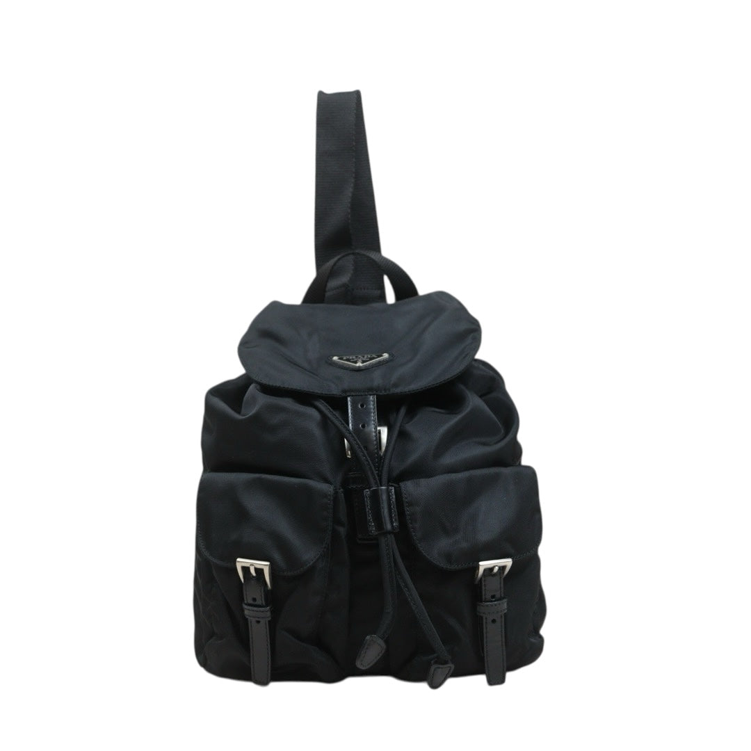 Include Entrupy Certificate of Authenticity｜Good ( Rank A)｜Prada  Nylon Black Backpack ｜26101602