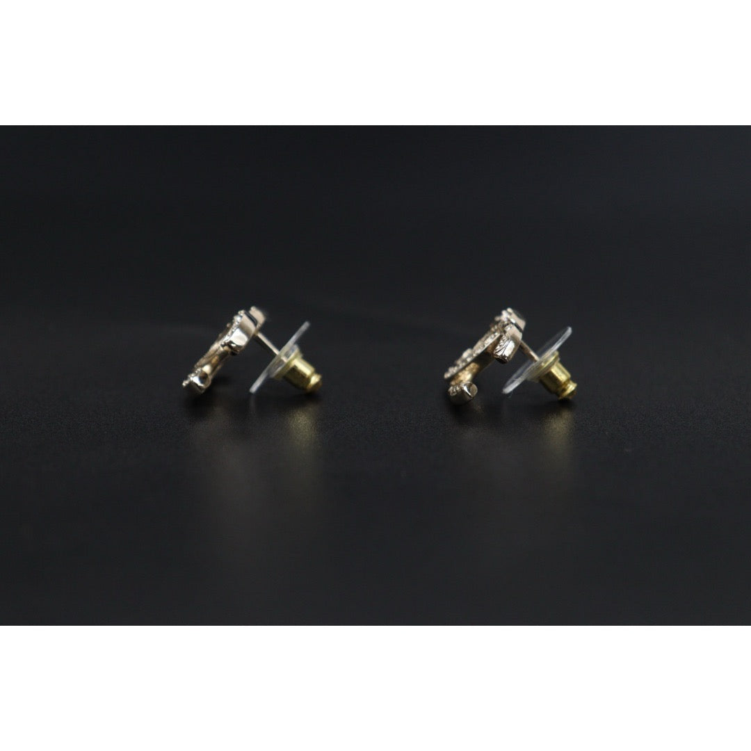 Include Authentic Detective Certificate of Authenticity｜Very Good ( Rank A) ｜CHANEL B25K COCO Mark  Rhinestone Earrings Made In 2025 Year｜26042704