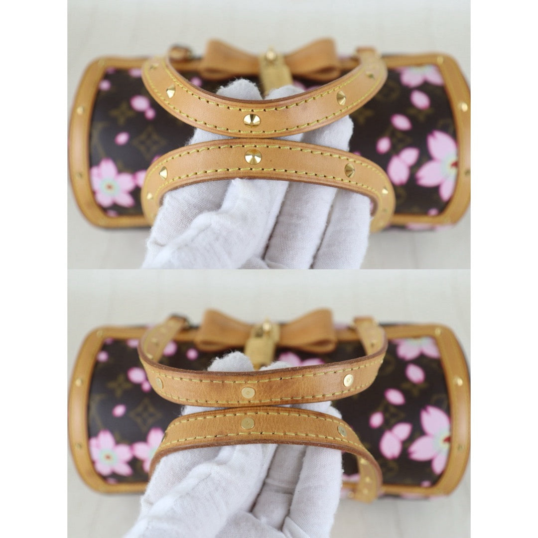 Include Entrupy Certificate of Authenticity｜Good ( Rank AB)｜Louis Vuitton Takashi Murakam Monogram Cherry Blossom Papillon Hand Bag｜Z26091505