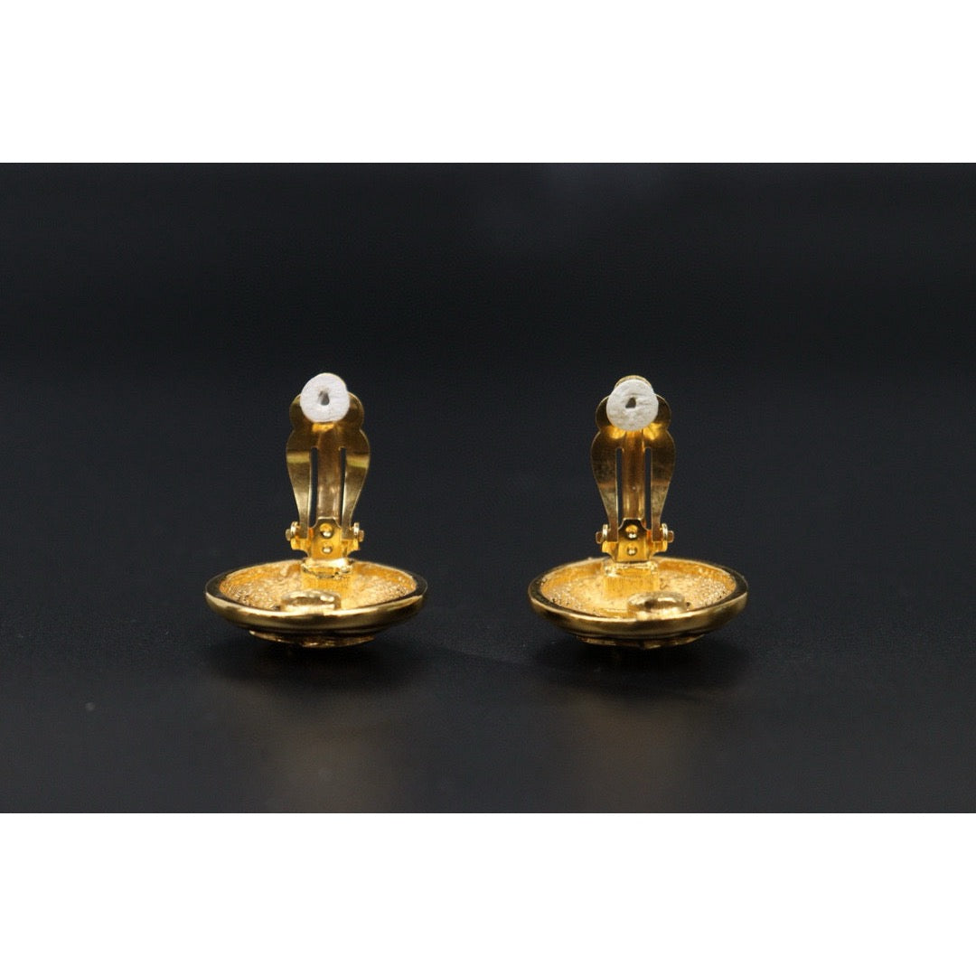 Very Good ( Rank A) ｜CHANEL Coco Mark Gold 24 Plated Earrings ｜S24112503