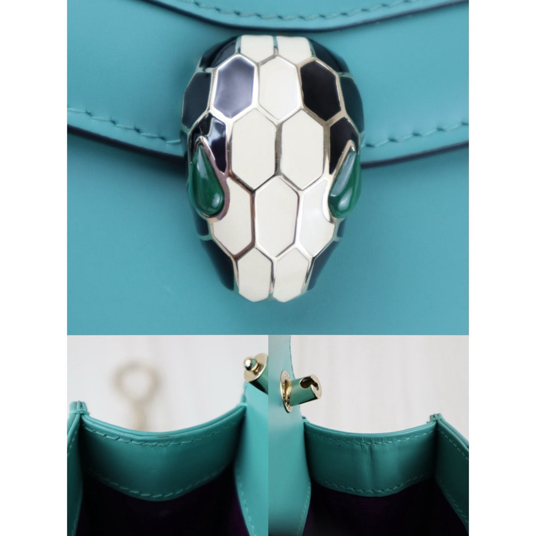 Good ( Rank AB)｜ BVLGARI Enamel Serpenti Forever Chain Shoulder Bag  Emerald｜J25060504