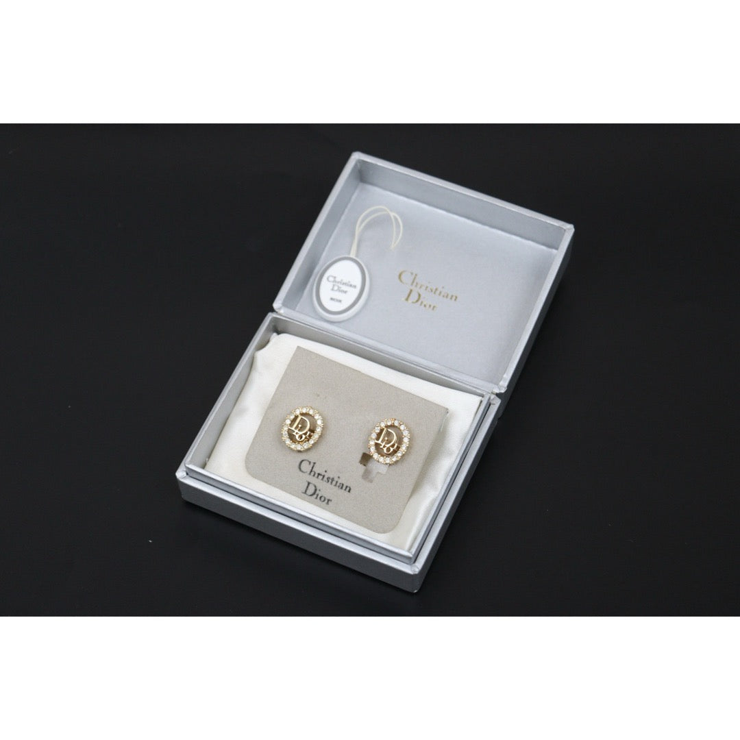 Very Good ( Rank A) ｜ Dior CD Rhinestone Earring ｜V25110613
