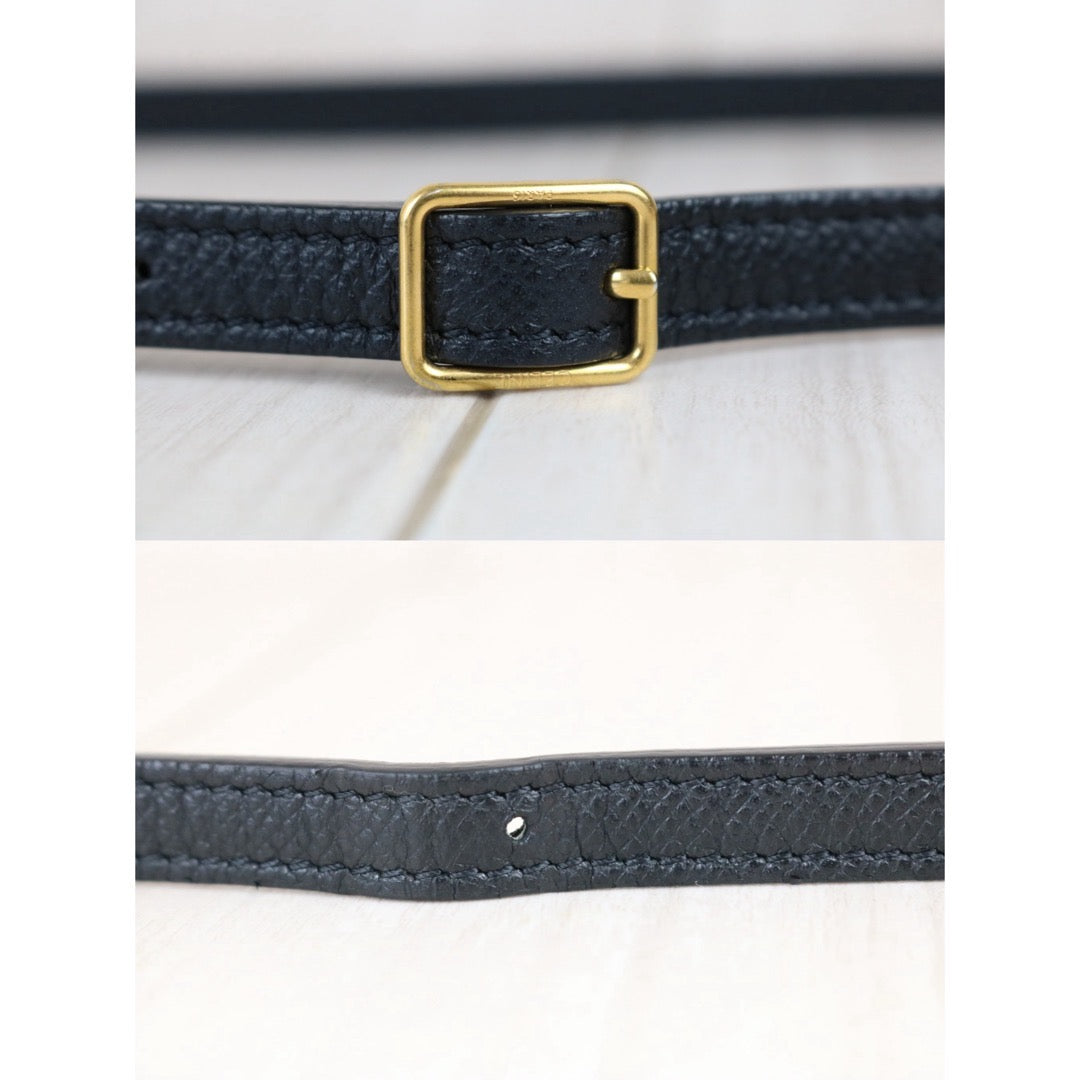 Include Entrupy Certificate of Authenticity｜Good ( Rank AB)｜CELINE Calf Leather  Belt Nano Handbag Shoulder Bag Black｜X26072549