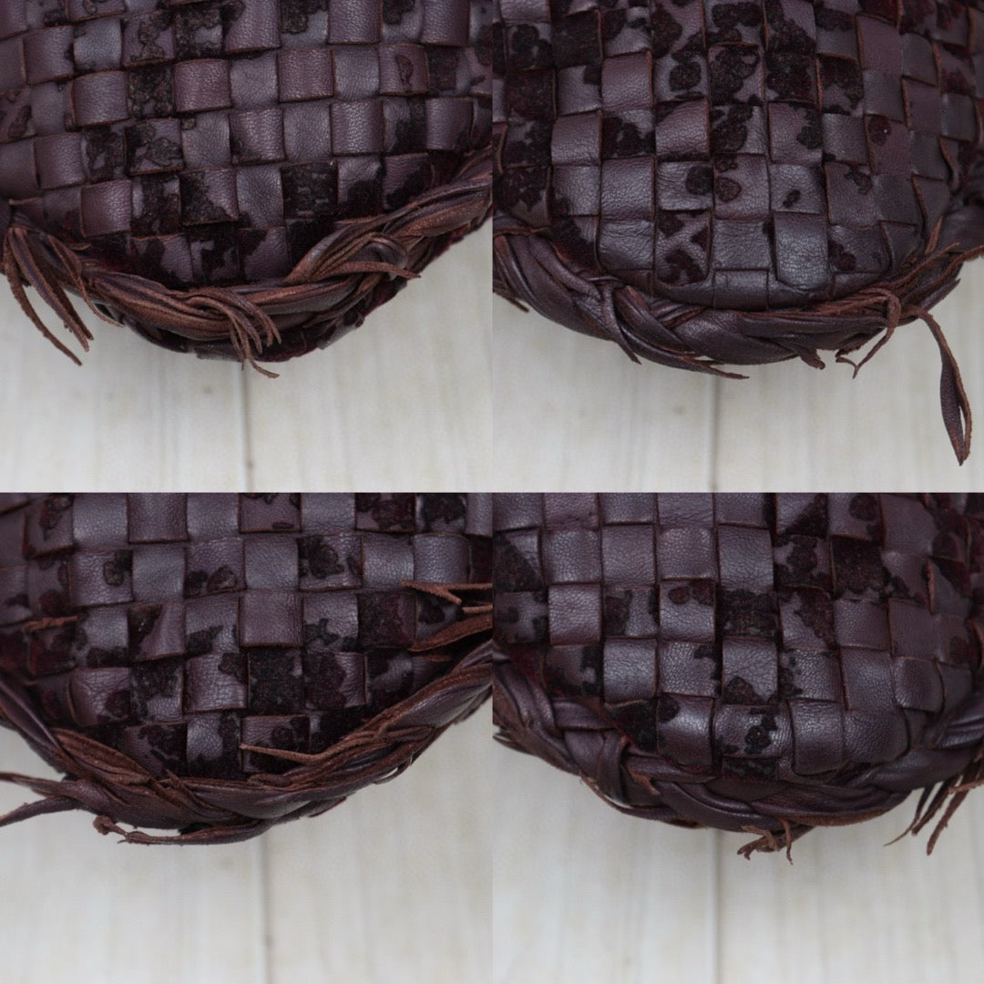 Good ( Rank AB)｜ Bottega Veneta Lamb Skin Braid Shoulder Bag Brown｜P25041401