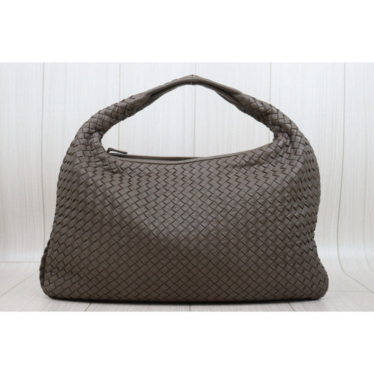 Very Good ( Rank A)｜ Bottega Veneta Lamb Skin Braid Shoulder Bag Gray｜H25052511