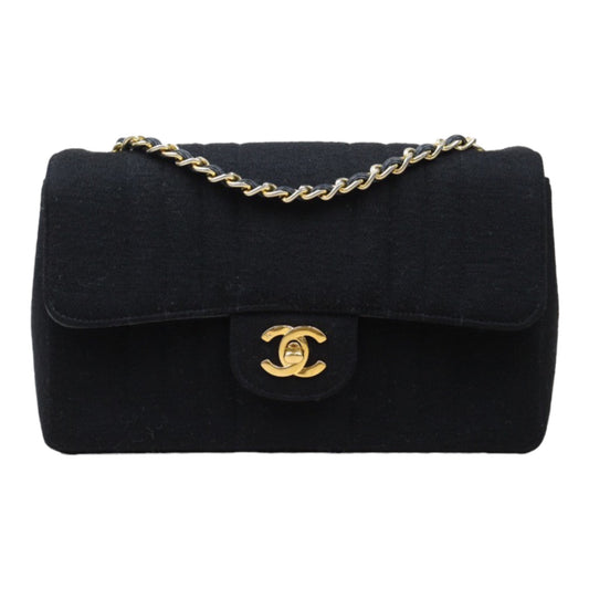 Rank AB ｜ CHANEL Canvas Baguette 23 Shoulder Bag Black Made In 2006-2008Year｜ P24061142