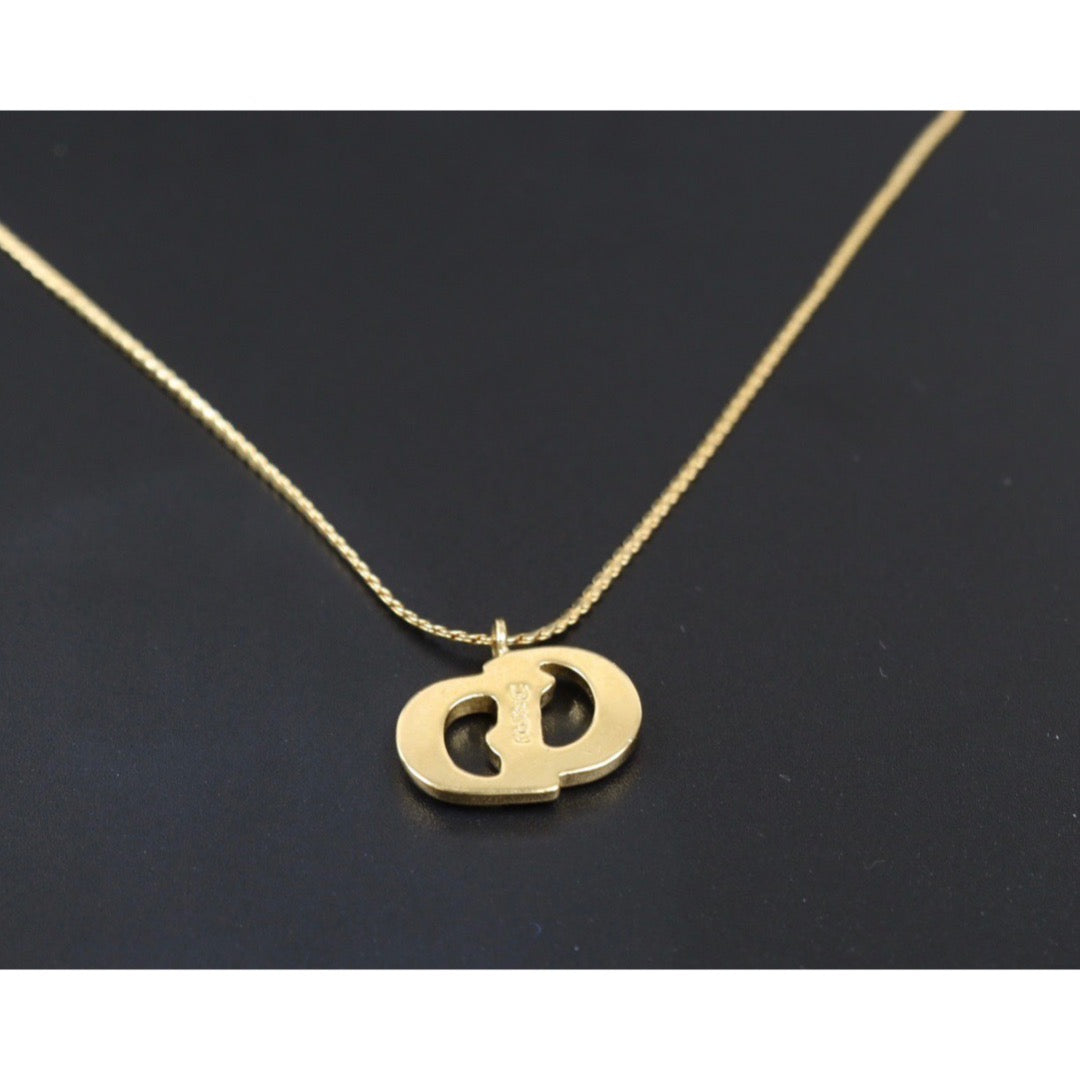 Rank A ｜ Dior CD Necklace Gold Plated ｜24042512