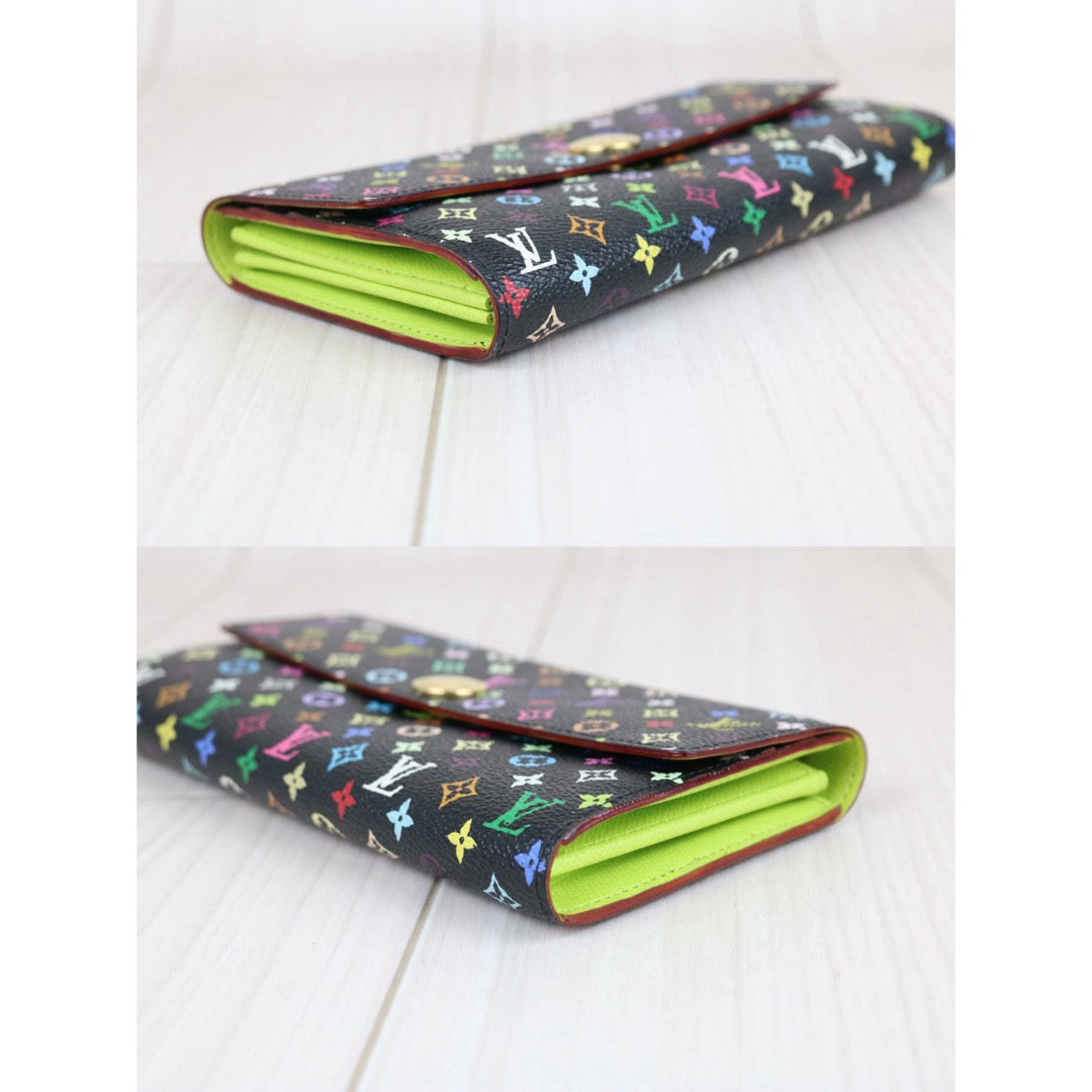 Include Entrupy Certificate of Authenticity｜Very Good ( Rank A)｜ Louis Vuitton Monogram Multicolor Portofeuil Sara Long Style Wallet ｜S26060803