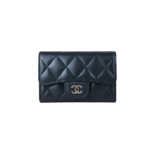 Include Entrupy Certificate of Authenticity｜Very Good ( Rank A)｜CHANEL Caviar Skin Black Card Holder Made In 2017Year｜S26060134