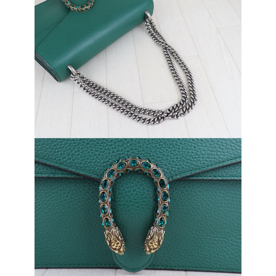 Very Good ( Rank A) ｜GUCCI Dionysus Shoulder  Bag Emerald｜H25063004