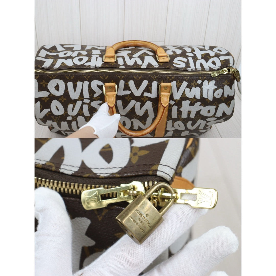 Good ( Rank AB)｜ LV Monogram Graffiti Keepall 50 Stephen Sprouse Limited Edition｜P25082708
