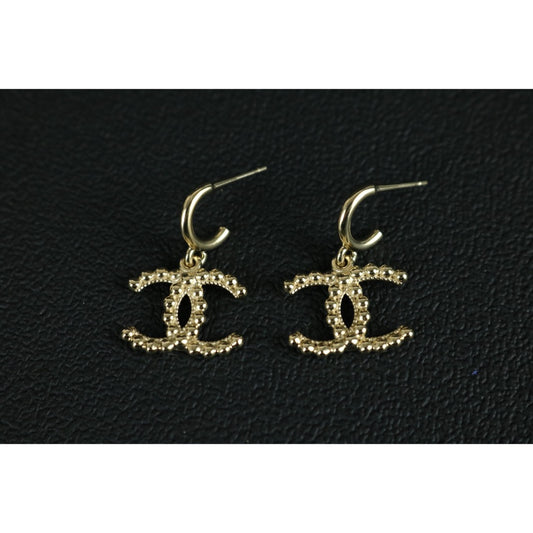 Excellent（Rank SA）｜ CHANEL L22C Coco Mark Golden Earrings Made In 2022Year｜S26013104
