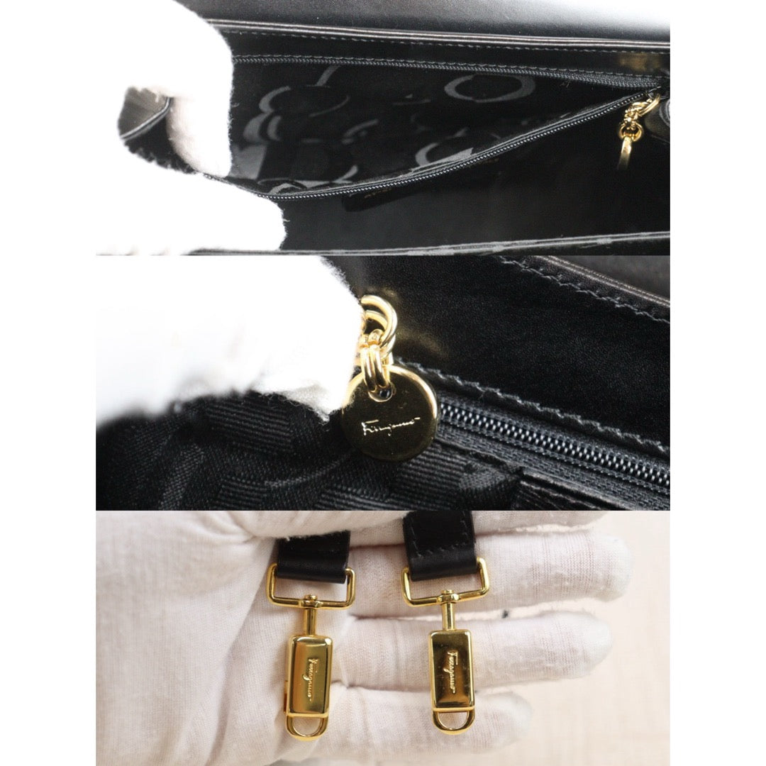 Very Good ( Rank A)｜Ferragamo Gancini 2WAY Handbag Shoulderbag GM｜25081407