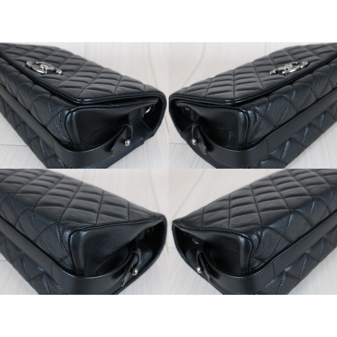 Very Good ( Rank A)｜ CHANEL City Rock Goatskin Single Flap Chain Shoulder Bag Black Made In 2015-2016 Year｜X25041402