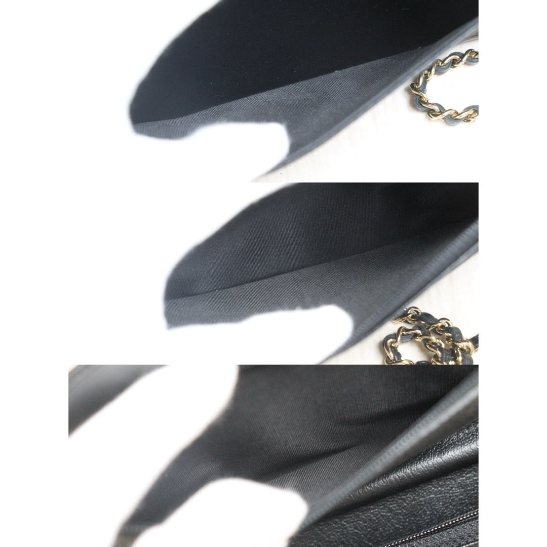 Include Entrupy Certificate of Authenticity｜Very Good ( Rank A)｜CHANEL Caviar Skin WOC 19 Chain Bag Black Made In 2019Year｜S26080606