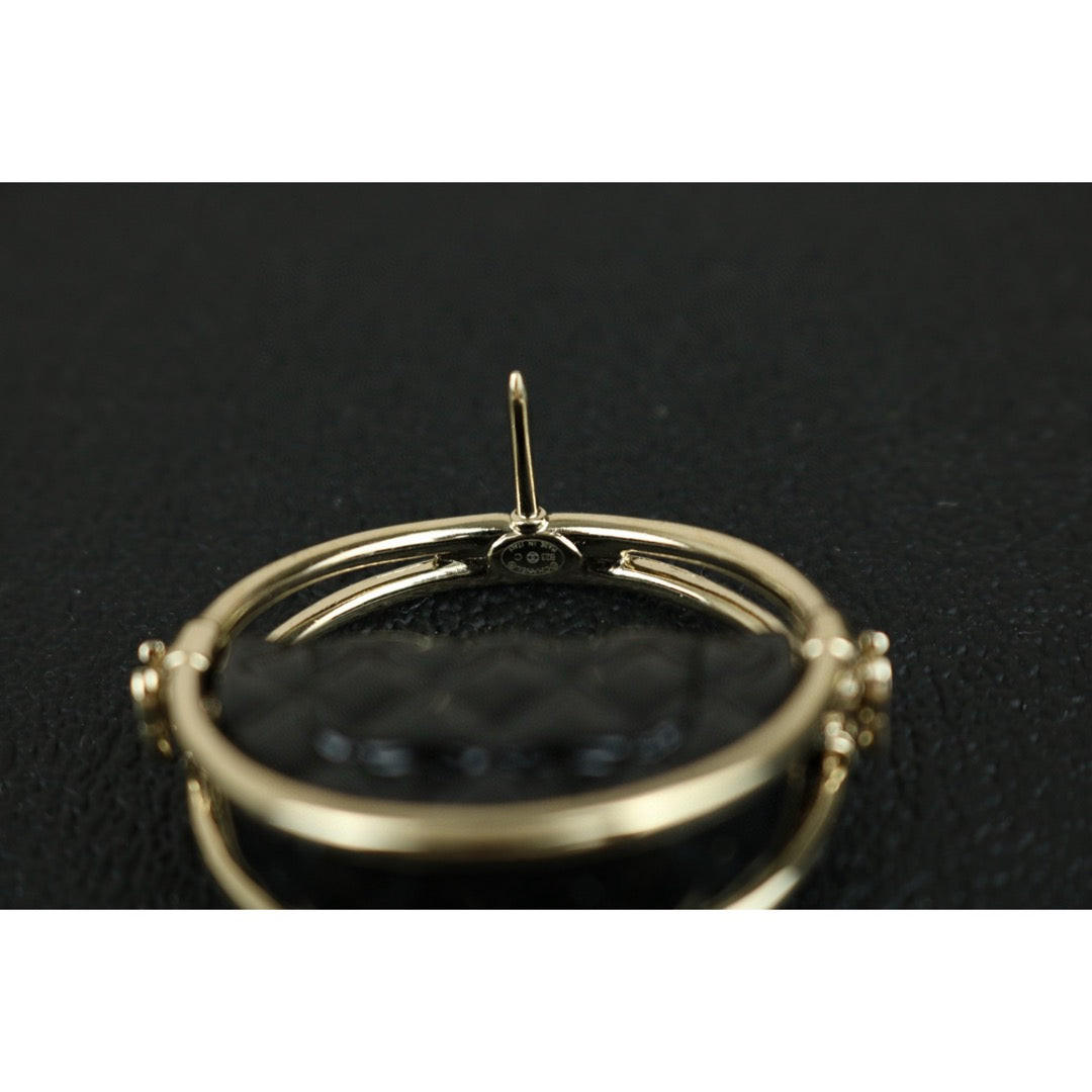 Excellent（Rank SA）｜ CHANEL  Coco Mark Flip Bag Ring  Brooch Black｜F25021114
