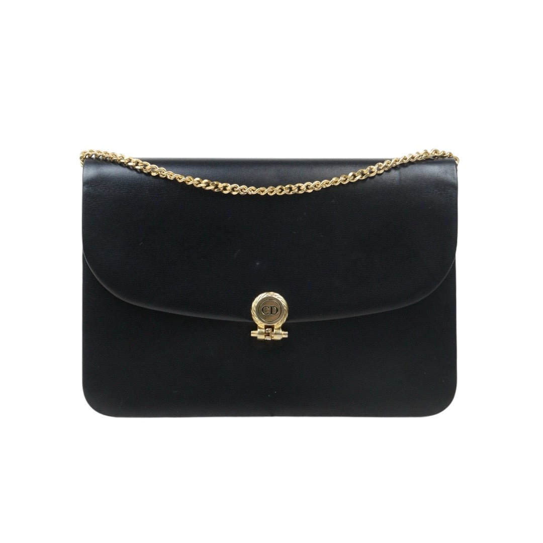 Good ( Rank AB)｜Dior Vintage Calfskin  Shoulder Bag Black ｜24101711