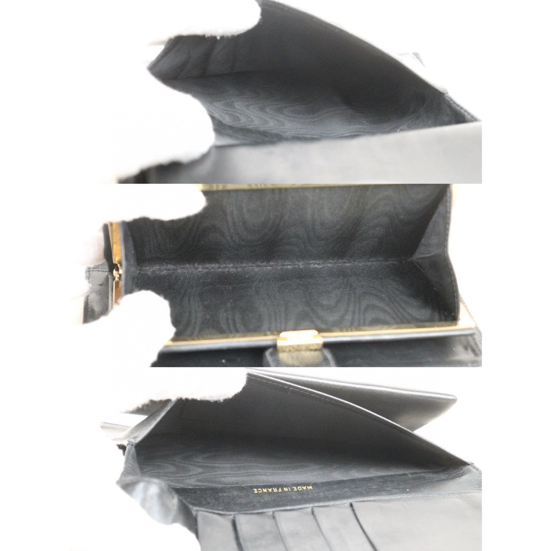 Good ( Rank AB)｜CHANEL Caviar Skin Black Long Wallet Made In 2000-2002 Year｜VT25030129