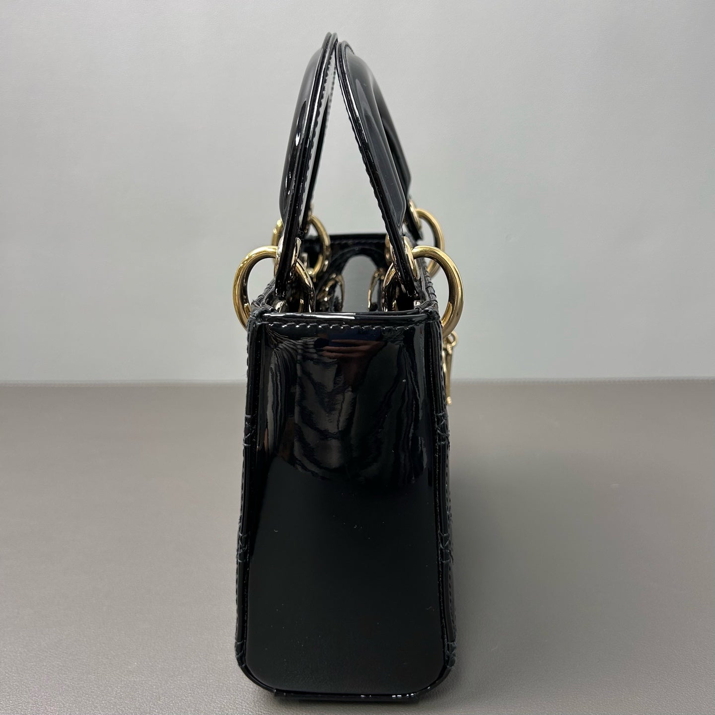 Dior Mini Lady Dior 2WAY Shoulder Bag Handbag Black