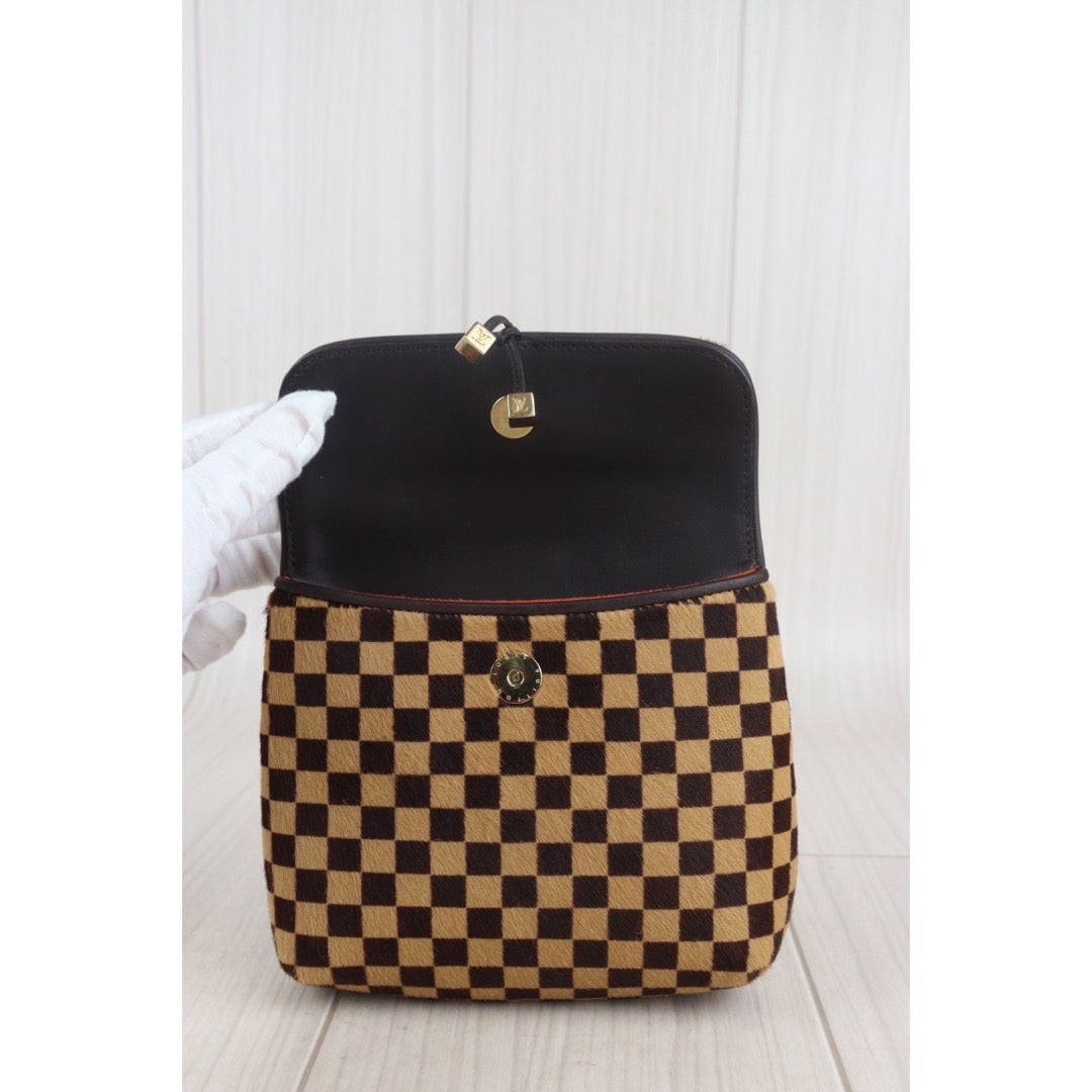 Rank A ｜ LV Gazelle Damier Sauvage Halaco Shoulder Bag Brown ｜23090907
