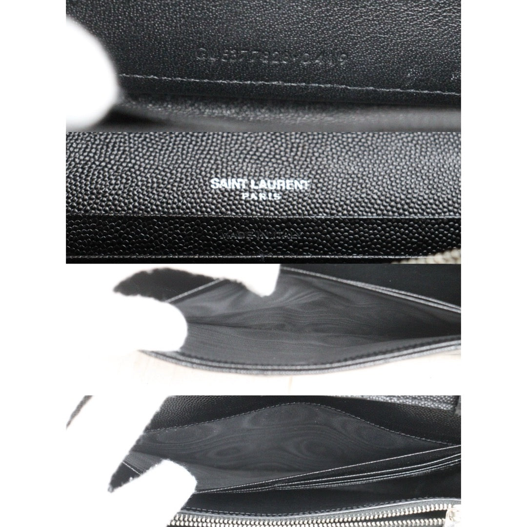 Very Good ( Rank A)｜  Saint Laurent YSL Caviar Skin Shoulder Bag Black MM｜S25101807