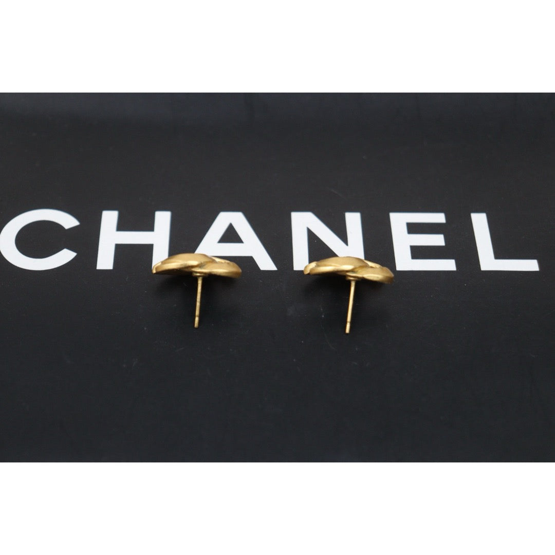 Very Good ( Rank A) ｜CHANEL Coco Mark 18K Gold Plating Earrings Made In 2000 Year｜25120901