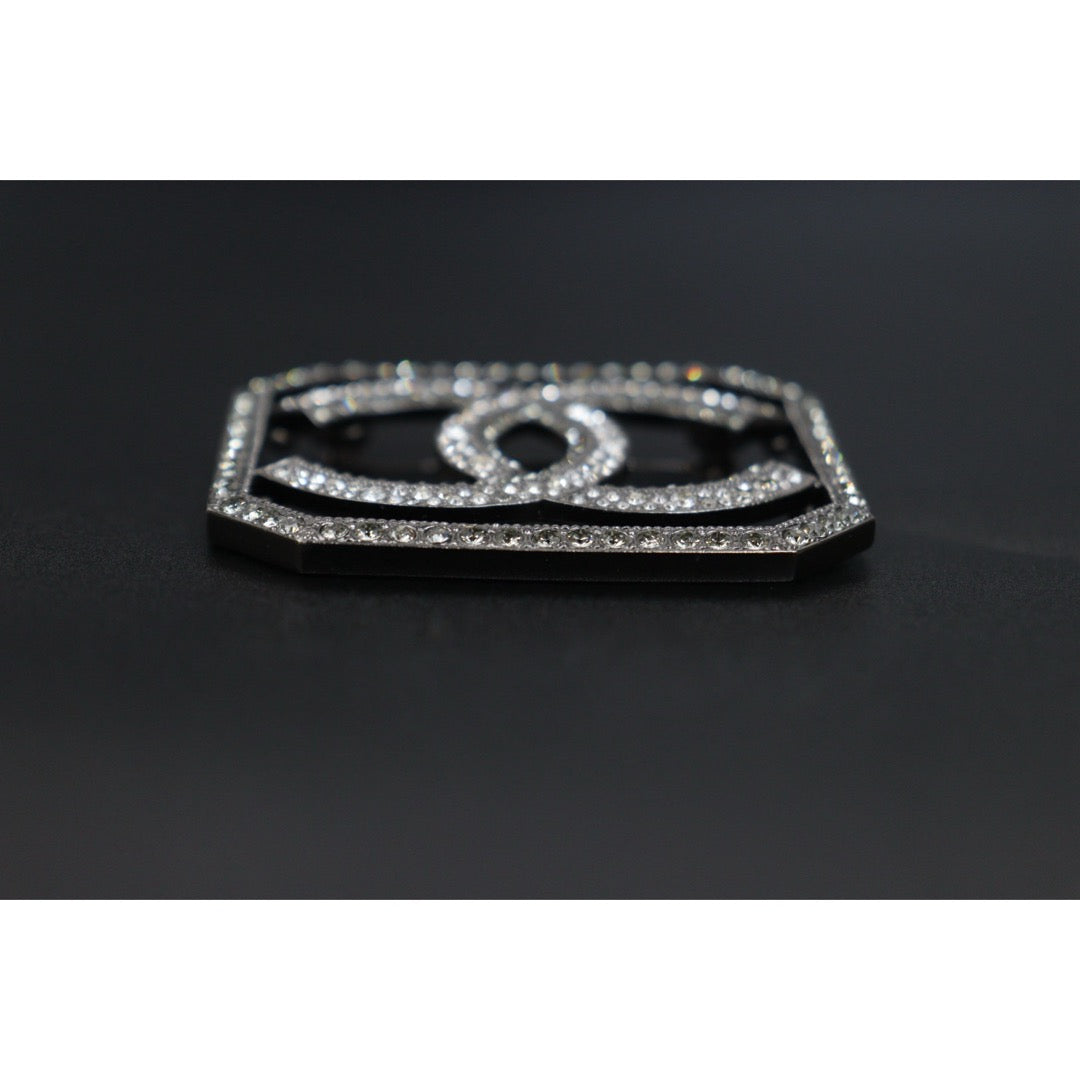 Include Authentic Detective Certificate of Authenticity｜Excellent（Rank SA）｜ CHANEL A17S Coco Mark Rhinestone  Brooch Made In 2017Year ｜S26031006