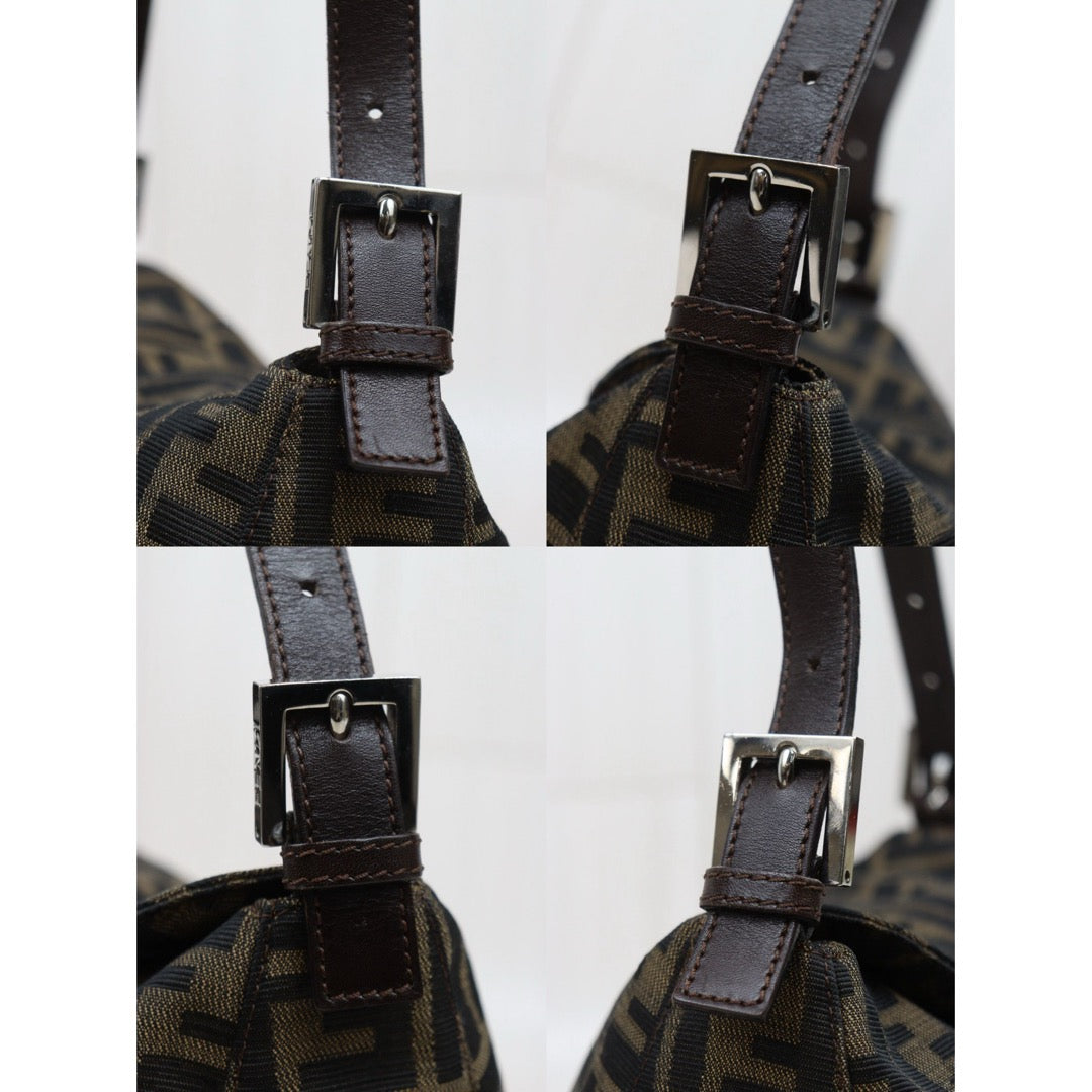 Good ( Rank AB)｜ FENDI Zucca Mamma Shoulder Bag Silver Hardware｜25112506