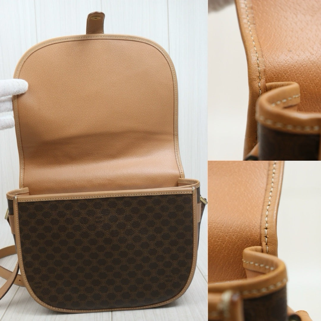 Include Entrupy Certificate of Authenticity｜Good ( Rank AB)｜ CELINE Macadam Saddle Shoulder Bag ｜26071305