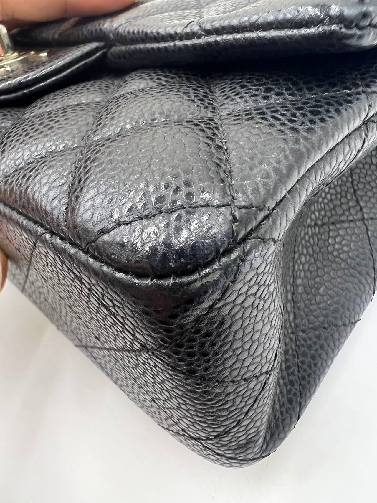 First installment 1/2｜ Very Good ( Rank A)｜ CHANEL Caviar Skin Matrasse Single Flap 20 Shoulder Bag Black