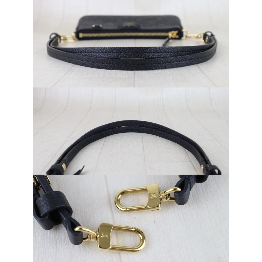 Include Entrupy Certificate of Authenticity｜Excellent（Rank SA）｜Full Set Louis Vuitton Monogram Empreinte Easy Pouch On Strap Black ShoulderBag IC Chips Model｜S26052002