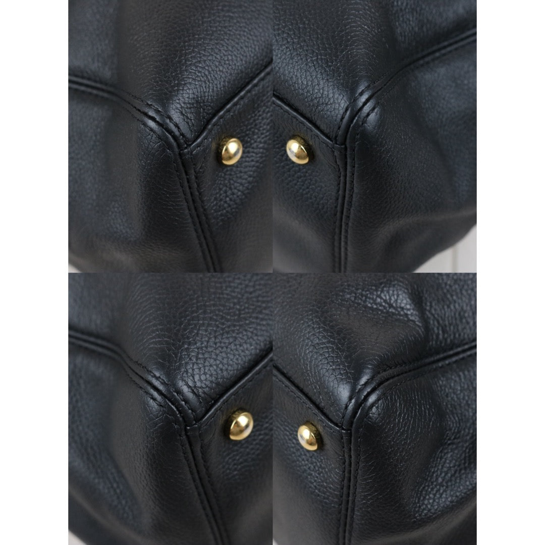 Include Entrupy Certificate of Authenticity｜Good ( Rank AB)｜ CHANEL Matrasse Caviar Skin Black Cerf Tote 35 Shoulder Bag Made In 2013-2014 Year｜S26101105